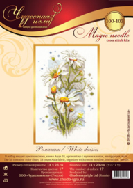 Borduurpakket White Daisies - Chudo Igla (Magic Needle)    ci-100-103
