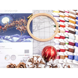 Borduurpakket Christmas Eve Flight - Leti Stitch      leti-l9959