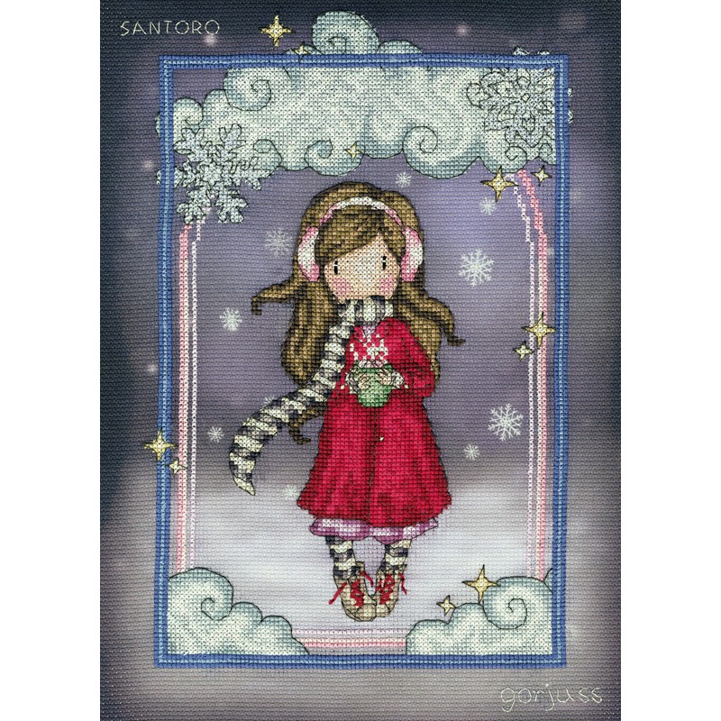 Borduurpakket Gorjuss - Snowflake Kisses - Bothy Threads    bt-xg45