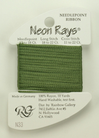 Neon Rays Loden Green - Rainbow Gallery    rg-n033