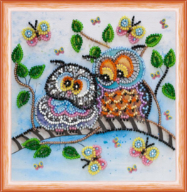 Kralen borduurpakket Owl Duet - Abris Art    aa-am-124