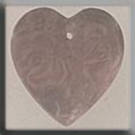 Glass Treasures Cameo Heart-Matte Rosaline - Mill Hill  mh-12214