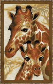 Borduurpakket Giraffes - RIOLIS    ri-1697