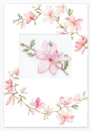 Borduurpakket Postcard Pink Flower - Luca-S    ls-sp085