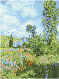 Diamond Dotz View of Vetheuil (après Claude Monet) - Needleart World   nw-dd12-069