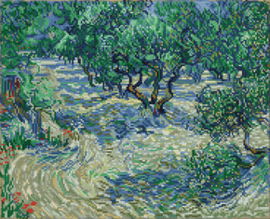Diamond Dotz Olive Orchard (apres Van Gogh) - Needleart World    nw-dd12-075