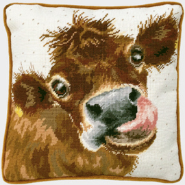 Petit Point borduurpakket Hannah Dale - Moo Tapestry - Bothy Threads   bt-thd48