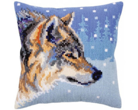 Kussen borduurpakket Winter animals - Collection d'Art    cda-5303