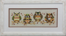 Borduurpatroon The Owl Family - Soda Stitch   so-g056