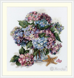 Borduurpakket Hydrangea - Merejka    mer-k178