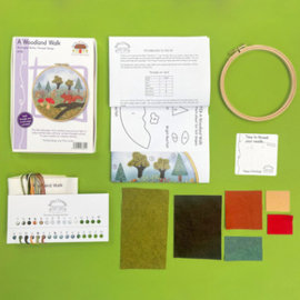 Vilt borduurpakket Bothy Designs - A Woodland Walk - Bothy Threads     bt-efe08