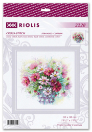 Borduurpakket Watercolor Cosmos - RIOLIS      ri-2228