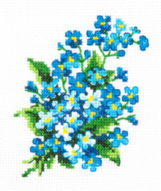 Borduurpakket Forget-me-nots - Chudo Igla (Magic Needle)    ci-028-006