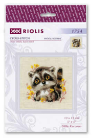 Borduurpakket Little Raccoon - RIOLIS / Kleine Wasbeer  ri-1754