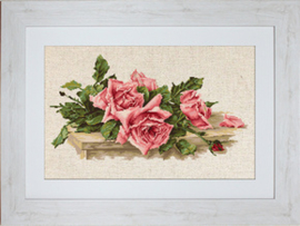 Borduurpakket Pink Roses - Luca-S    ls-bl22400