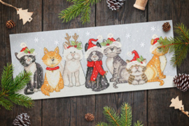 Borduurpakket Karen Tye Bentley - Festive Felines - Bothy Threads     bt-xktb11