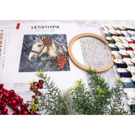 Borduurpakket Winter Horse - Leti Stitch    leti-l9955