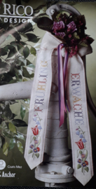 Rico Design Borduurpakket Strik Muurhanger met Bloemen