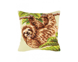 Kussen borduurpakket Sloth - Collection d'Art   cda-5426