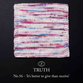 Simy's Truth SOCK 56  It's better to give than to … /  Blauw Roze Wit