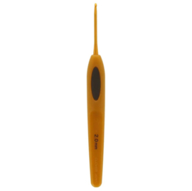Clover Softgrip Touch haaknaald aluminium 2.00mm / CL 1001
