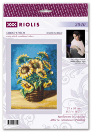 Borduurpakket Sunflowers in a Basket after N. Antonova's Painting - RIOLIS    ri-2040