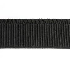 Ruche elastiek van stevige kwaliteit / Zwart / 50 mm breed