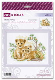 Borduurpakket Savannah Children - RIOLIS   ri-2046