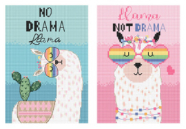 Borduurpakket No Drama Llama - Leti Stitch   leti-l8044