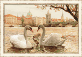 Borduurpakket Swans Prague - RIOLIS    ri-1364