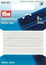 Prym Katoenband. Wit. 5 meter.  904 601