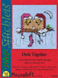 Borduurpakket Owls Together - Mouseloft  ml-014-n35