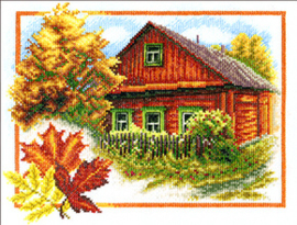 Borduurpakket Autumn House - PANNA    pan-0314-ps