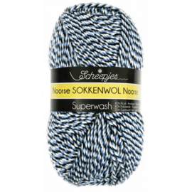 Markoma Noore Sokkenwol Superwash 6846 / Blauw Beige Zwart