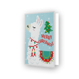 Diamond Dotz Greeting Card Merry Christmas Llama - Needleart World    nw-ddg-003