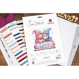 Borduurpakket Winter Love - Luca-S     ls-b1443