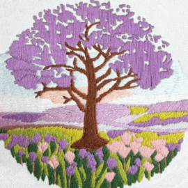Vrij borduren pakket Jacaranda on the Plain - Milpoint     mil-e1-005k