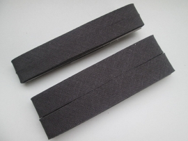 Dox Biaisband 12 mm en 20 mm.  Donker grijs kleurnr. 001