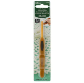 Clover Softgrip Touch haaknaald aluminium 5.00mm / CL 1008
