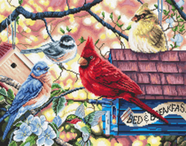 Borduurpakket Springtime Songbirds - Leti Stitch    leti-l8062