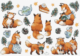 Borduurpakket Foxy New Year - Leti Stitch     leti-l8802