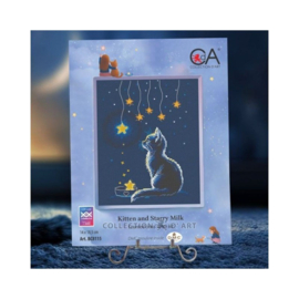Borduurpakket Kitten and Starry Milk - Collection d'Art     cda-bc8115