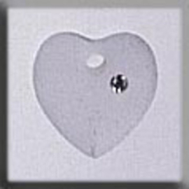 Crystal Treasures Small Frosted Heart-Crystal - Mill Hill   mh-13049