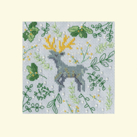 Borduurpakket Jade Mosinski Christmas Cards - Scandi Deer - Bothy Threads   bt-xmas62