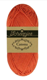 Scheepjes Catona 50 gram /  081 Clay Red - Oranje Rood