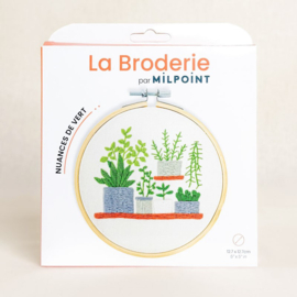 Vrij borduren pakket Shades of Green - Milpoint      mil-e1-012k