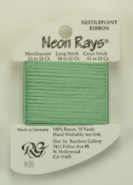 Neon Rays Pale Green - Rainbow Gallery    rg-n035