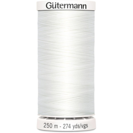 Gutermann naaigaren 250 meter - 800 Wit