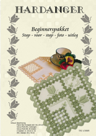 Hardanger Beginnerspakket 1 Groen - The Stitch Company   tsck-csh01d