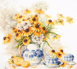 Borduurpakket Flower tea - Chudo Igla (Magic Needle)    ci-050-008